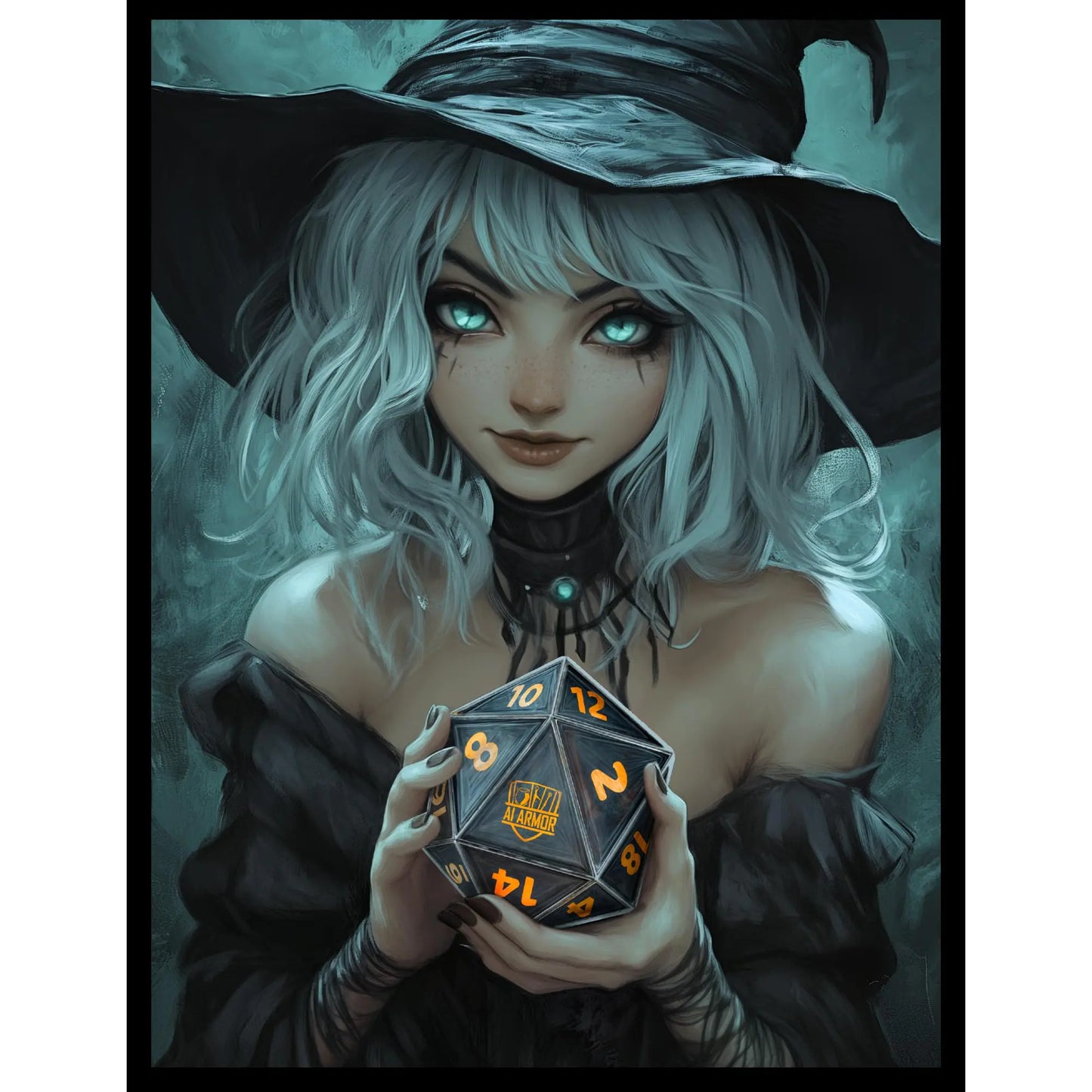 100ct Matte Card Art Sleeves (D20 Witch)