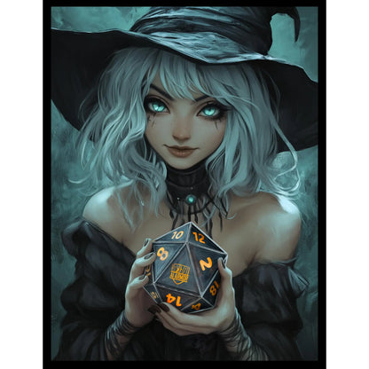 100ct Matte Card Art Sleeves (D20 Witch)
