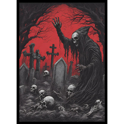 100ct Matte Card Art Sleeves (Red/Black Necromancer)