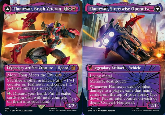NM Flamewar, Brash Veteran (Shattered Glass) Foil